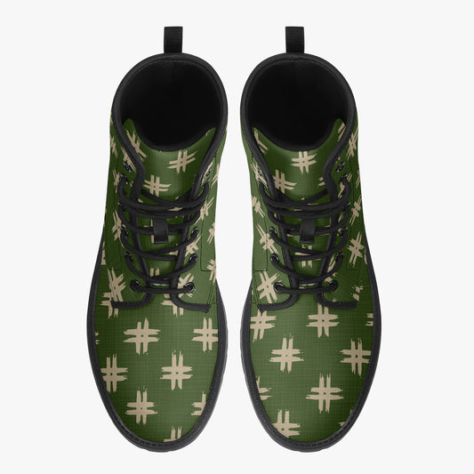 Japanese Wagara - Igeta Forest - PU Leather Boots