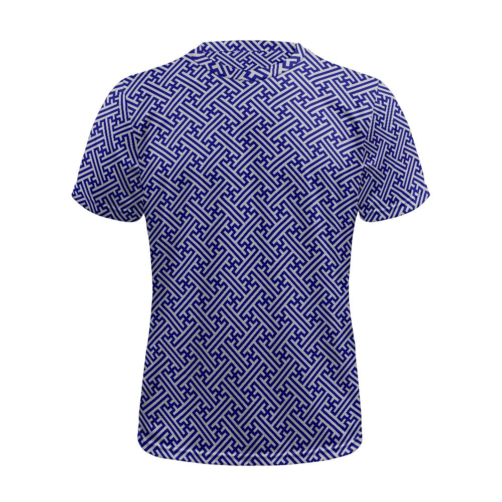 Japanese Wagara - Blue Sayagata - Football Shirt