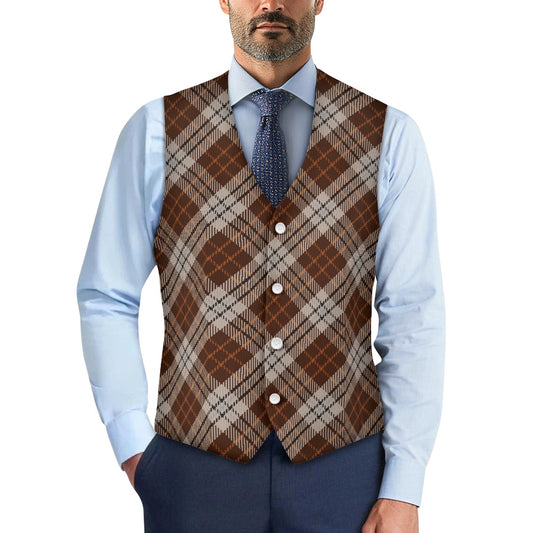 District - Isle of Elgin Tartan Bias Suit vest jacket