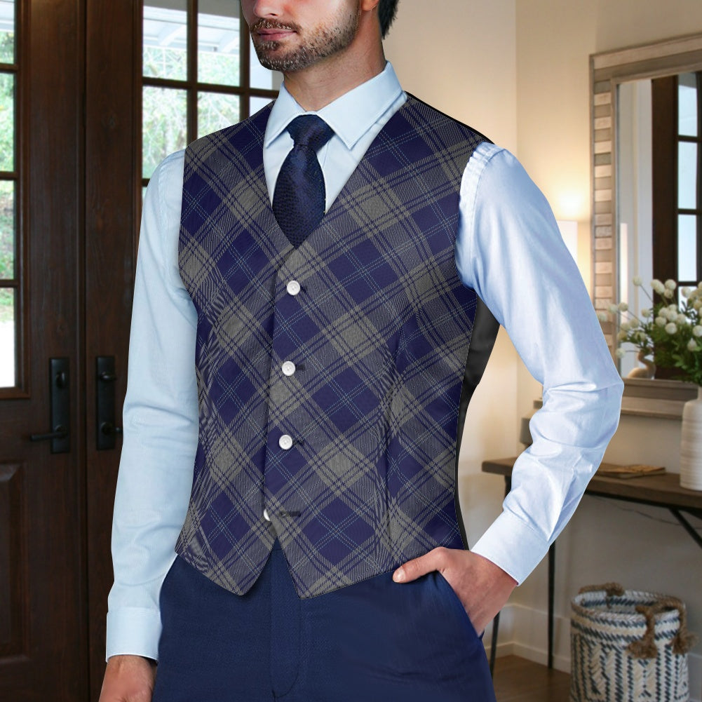 Welsh - Edwards Tartan Bias Suit vest jacket