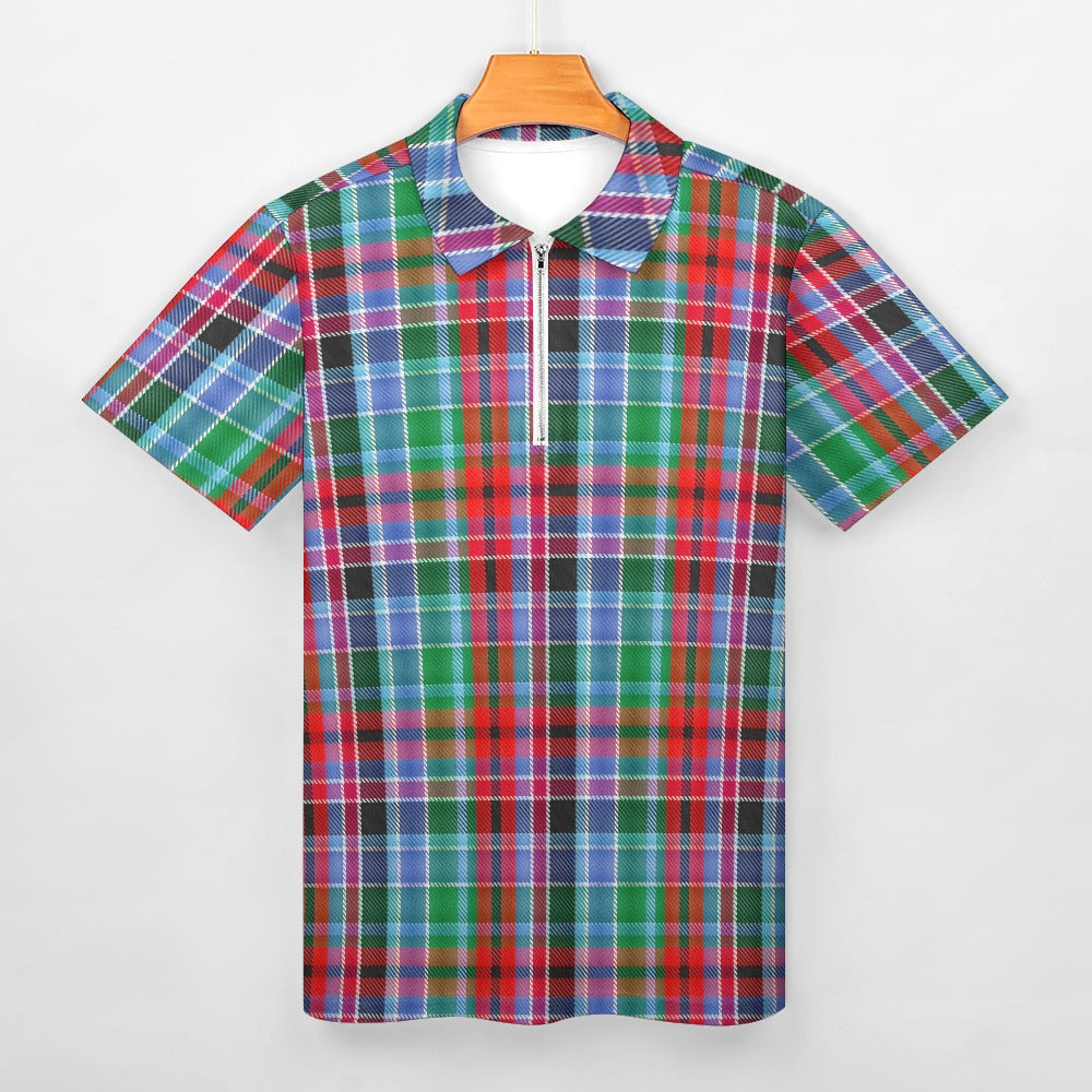 Clan Gordon Red Tartan Short sleeve polo shirt