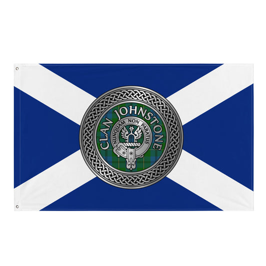 Clan Johnstone Crest & Tartan Flag