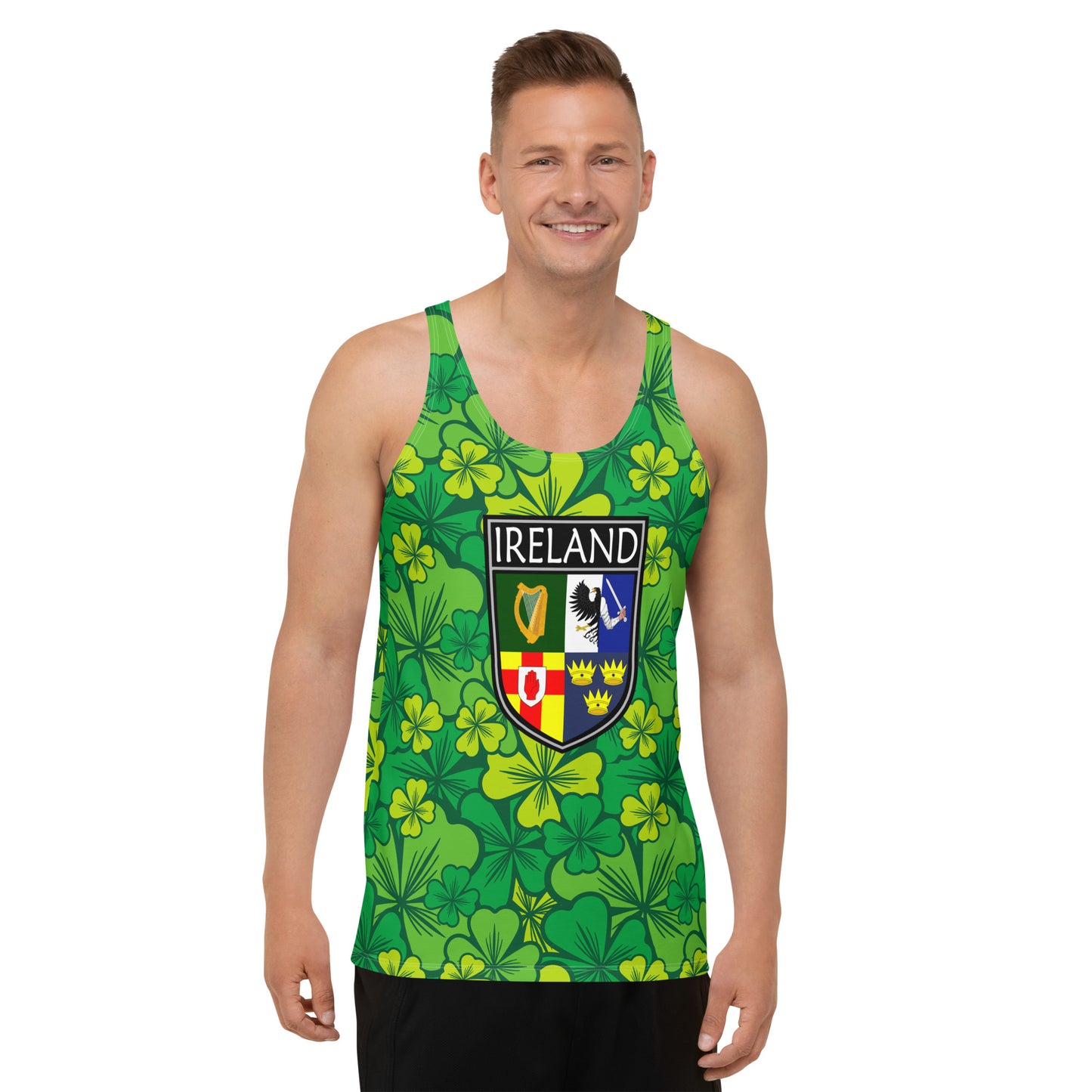 Irish National Crest & Shamrock Unisex Tank Top