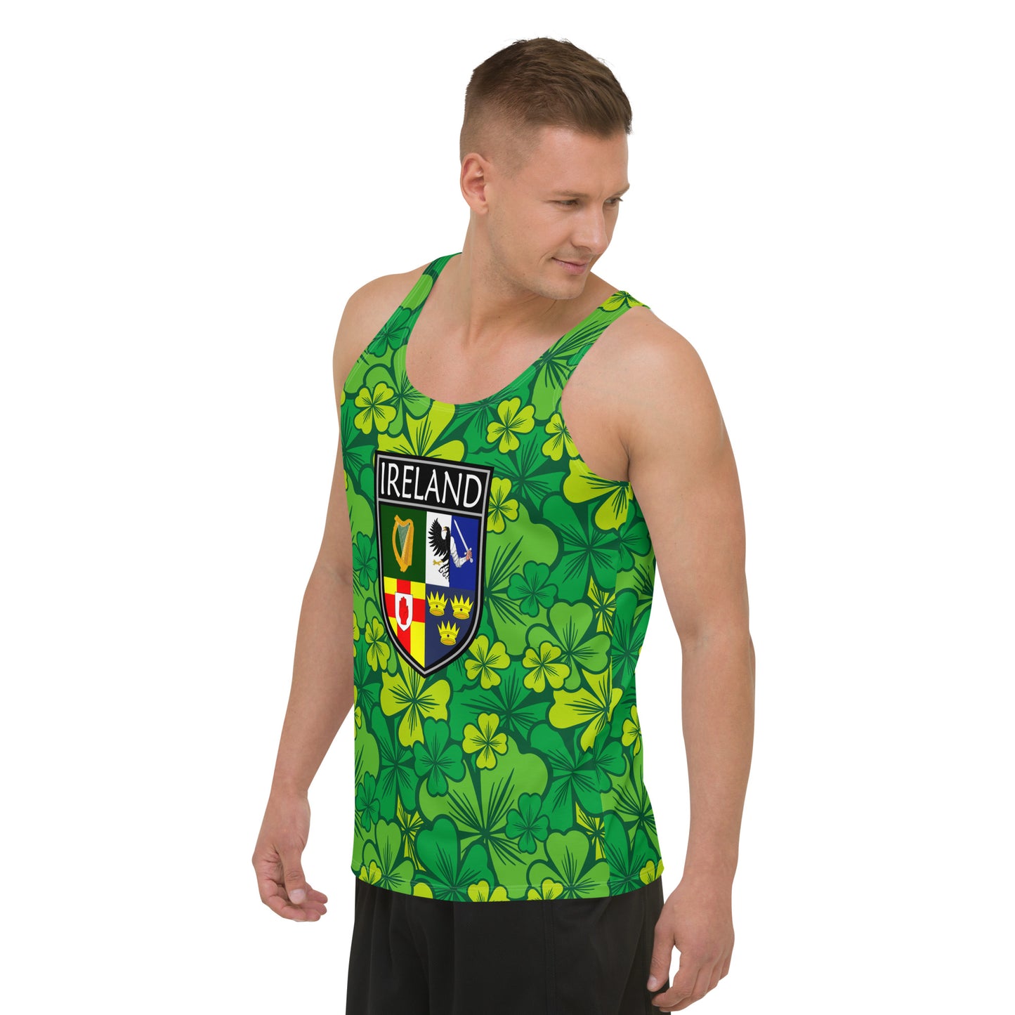 Irish National Crest & Shamrock Unisex Tank Top