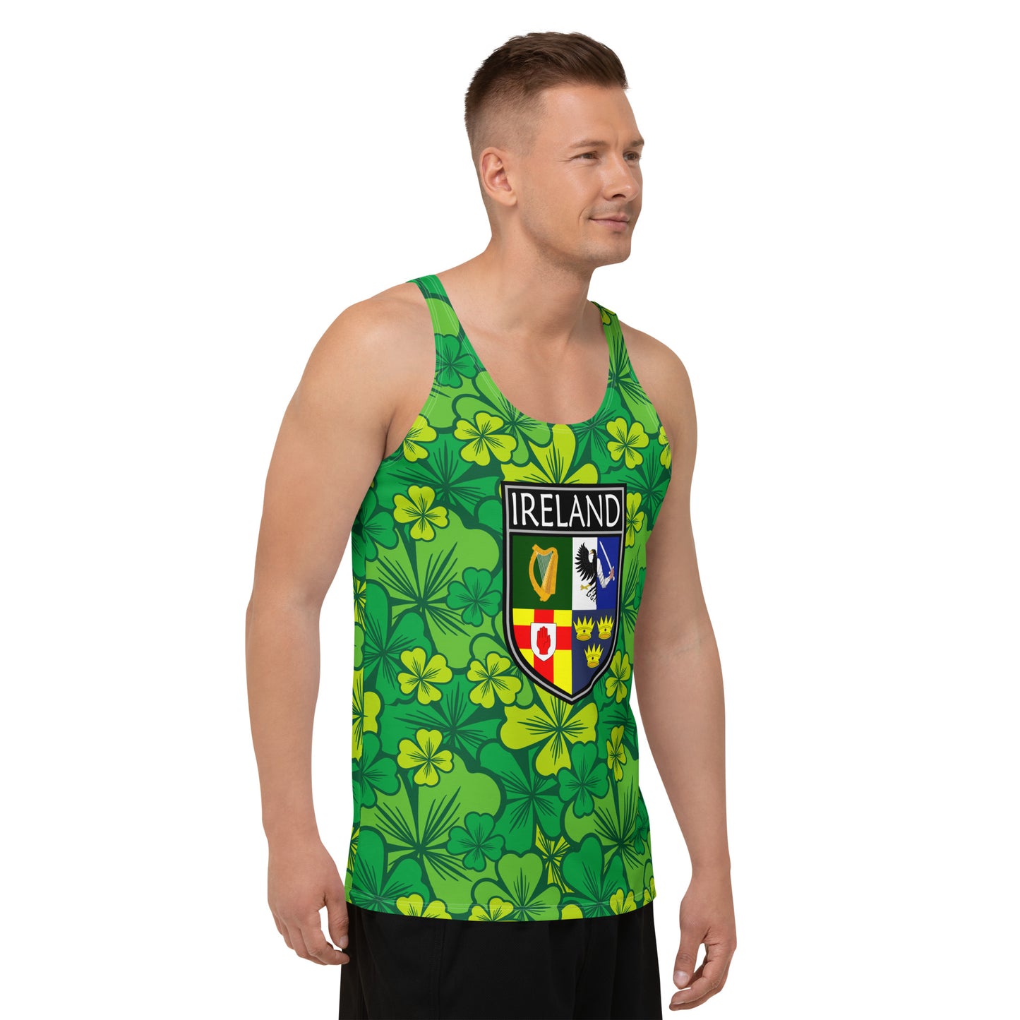 Irish National Crest & Shamrock Unisex Tank Top