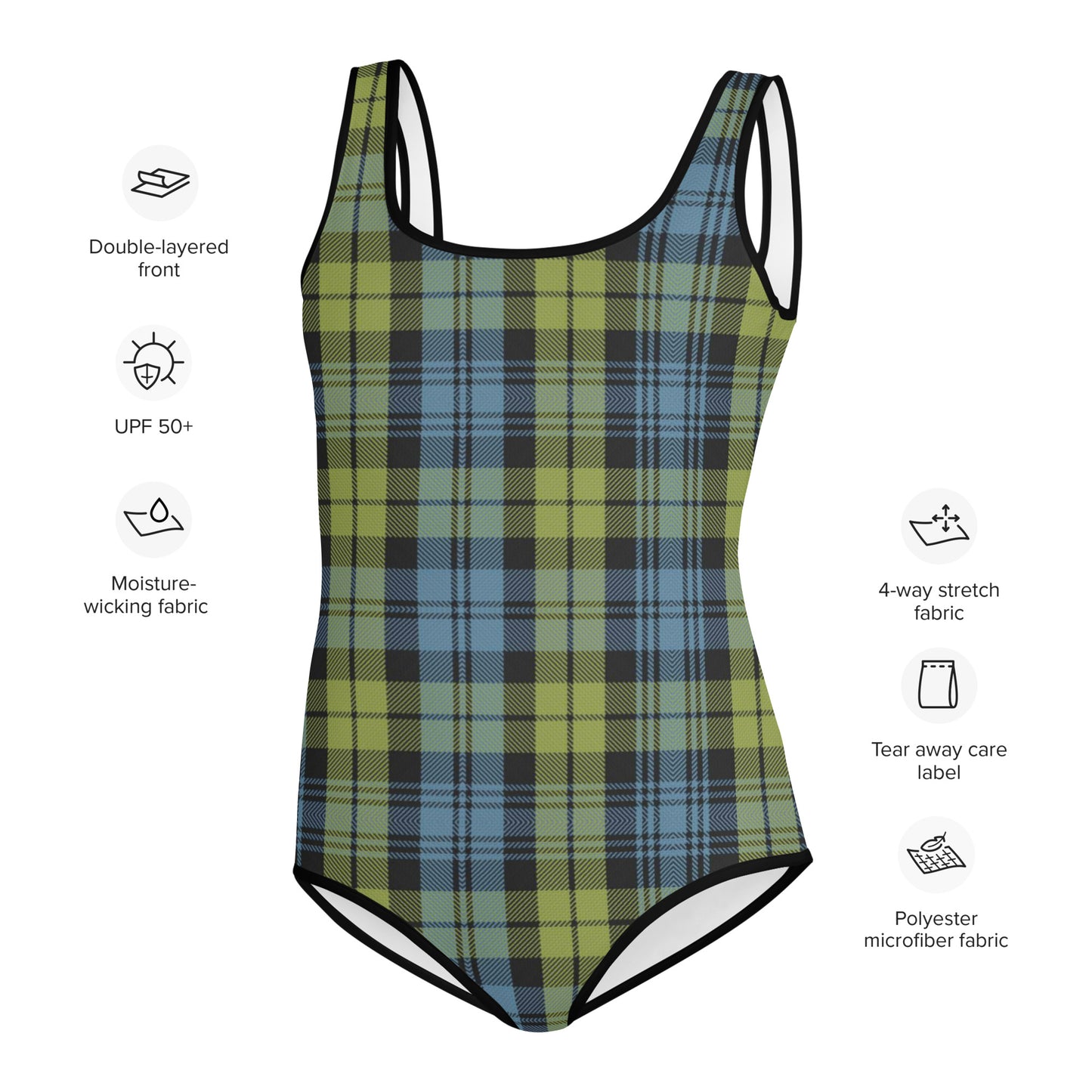 Clan Campbell Tartan | All-Over Print Youth Swimsuit