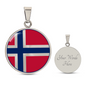 Norwegian Flag Necklace