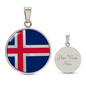 Icelandic Flag Necklace