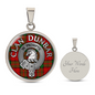 Clan Dunbar Crest & Tartan Pendant Necklace