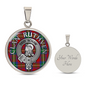 Clan Ruthven Crest & Tartan Pendant Necklace