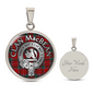 Clan MacBean Crest & Tartan Pendant Necklace