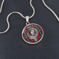 Clan Ruthven Crest & Tartan Pendant Necklace
