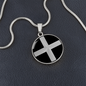 Cornish St Piran Flag Necklace
