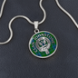 Clan Johnstone Crest & Tartan Pendant Necklace