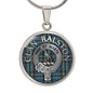 Clan Ralston Crest & Tartan Pendant Necklace