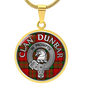 Clan Dunbar Crest & Tartan Pendant Necklace