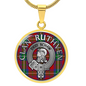 Clan Ruthven Crest & Tartan Pendant Necklace