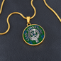 Clan Johnstone Crest & Tartan Pendant Necklace