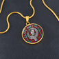 Clan Ruthven Crest & Tartan Pendant Necklace