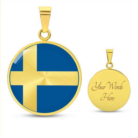 Swedish Flag Necklace