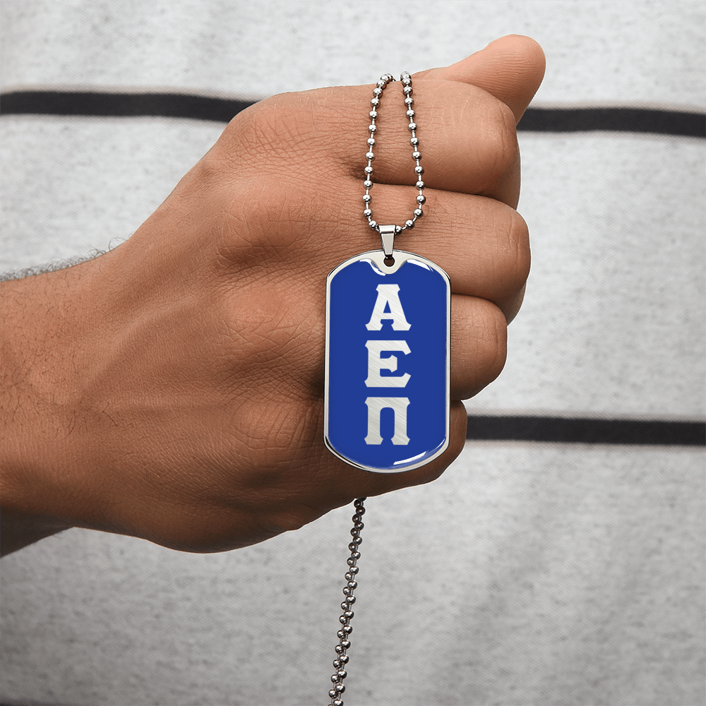 ΑΕΠ - Alpha Eta Pi - Dog Tag Necklace