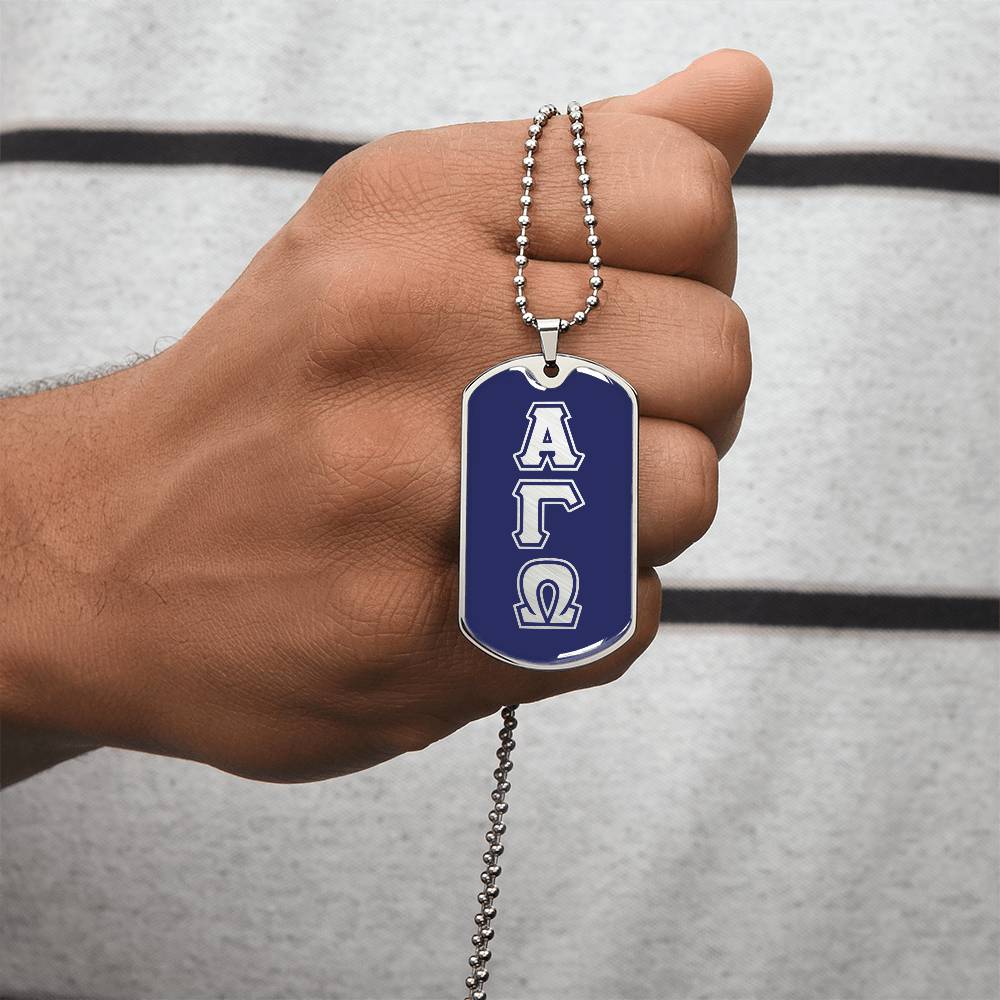 ΑΓΩ -Alpha Gamma Omega - Dog Tag B