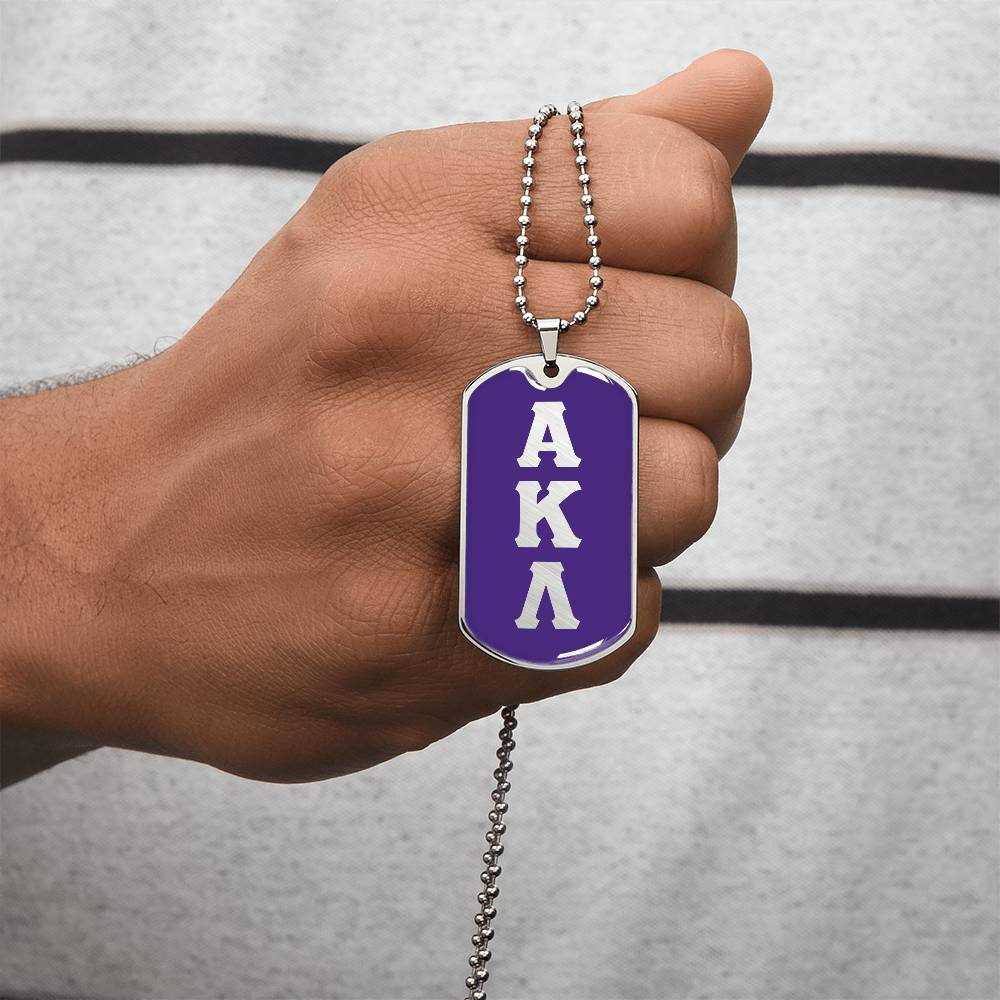 ΑΚΛ - Alpha Kappa Lambda - Dog Tag Necklace