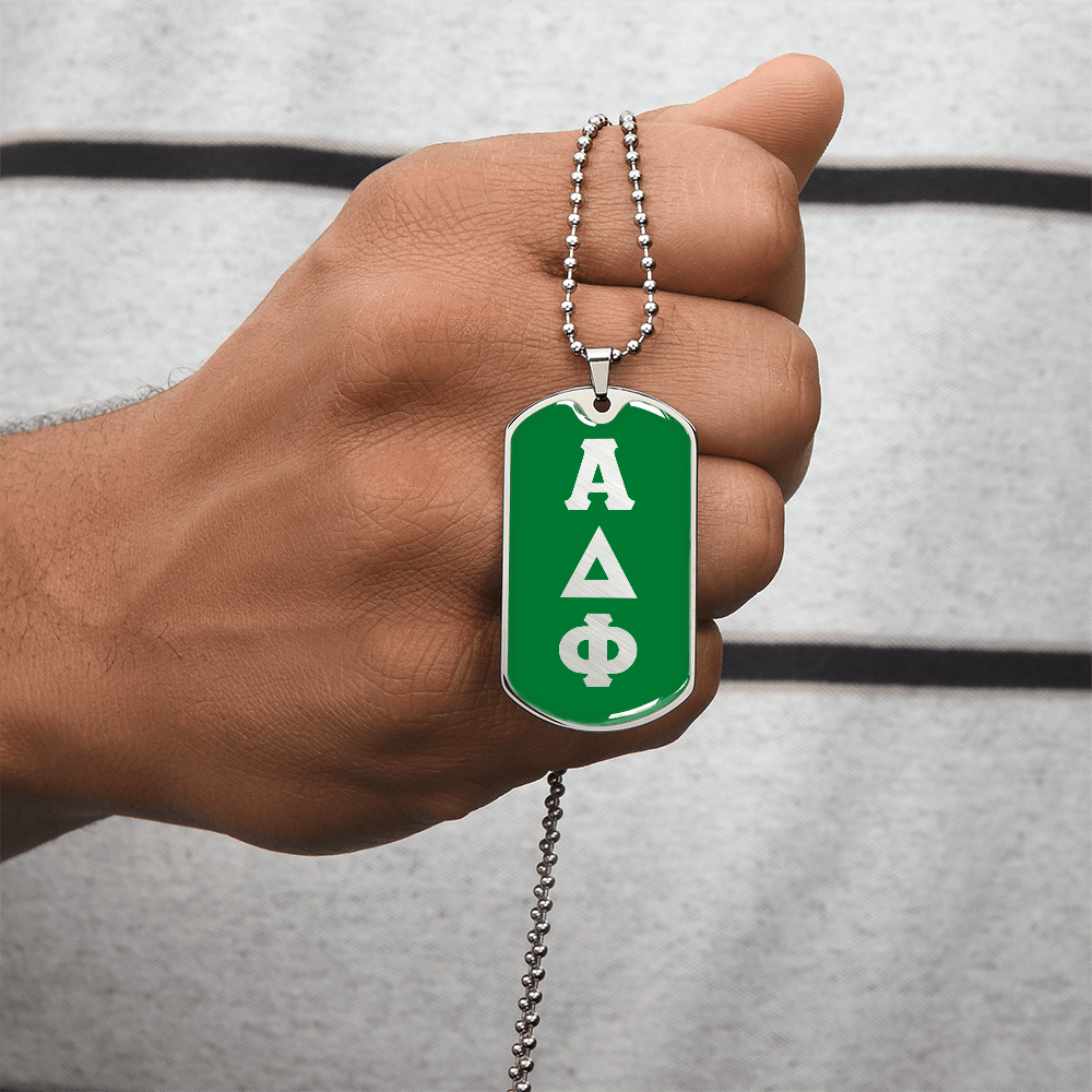 ΑΔΦ - Alpha Delta Phi - Dog Tag Necklace