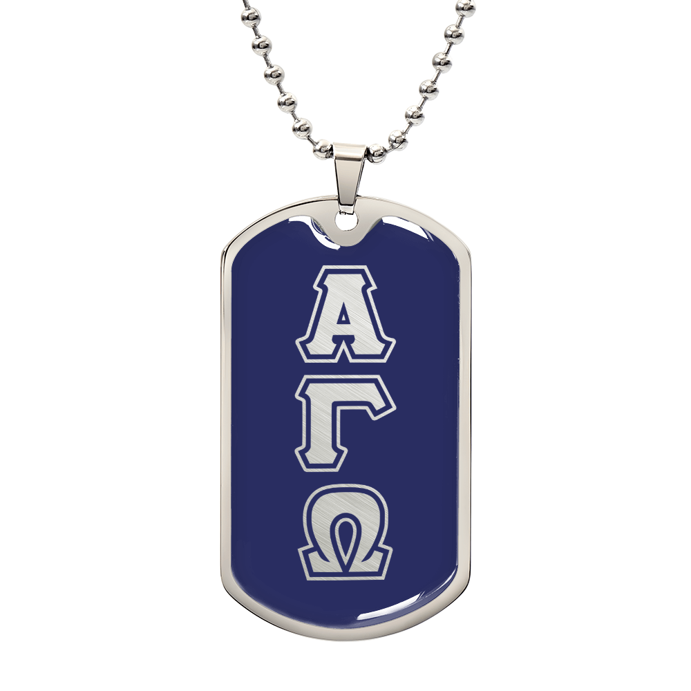 ΑΓΩ -Alpha Gamma Omega - Dog Tag B