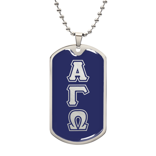 ΑΓΩ -Alpha Gamma Omega - Dog Tag B