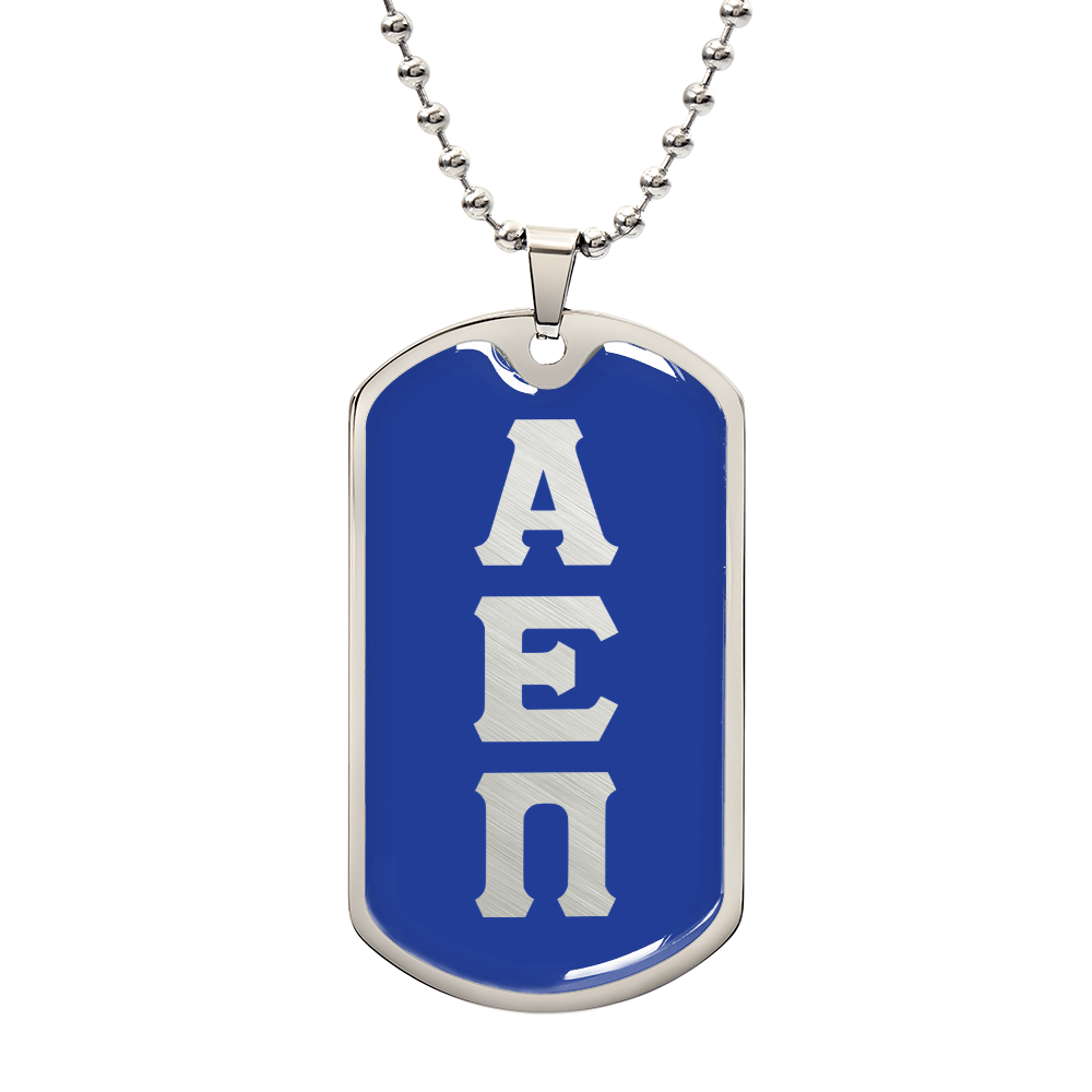 ΑΕΠ - Alpha Eta Pi - Dog Tag Necklace