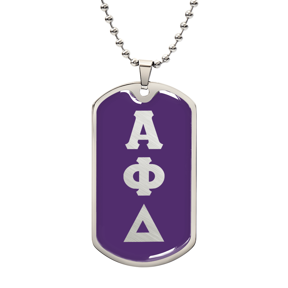 ΑΦΔ - Alpha Phi Delta - Dog Tag Necklace