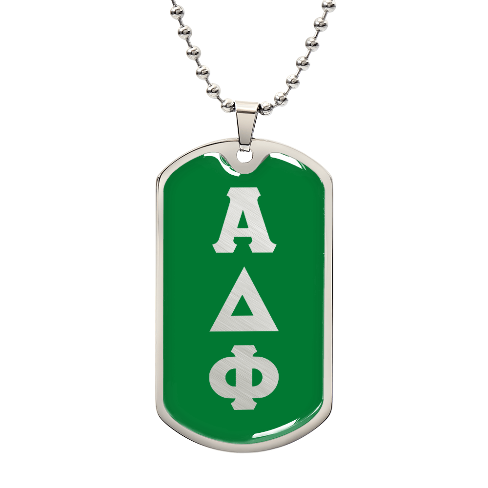 ΑΔΦ - Alpha Delta Phi - Dog Tag Necklace
