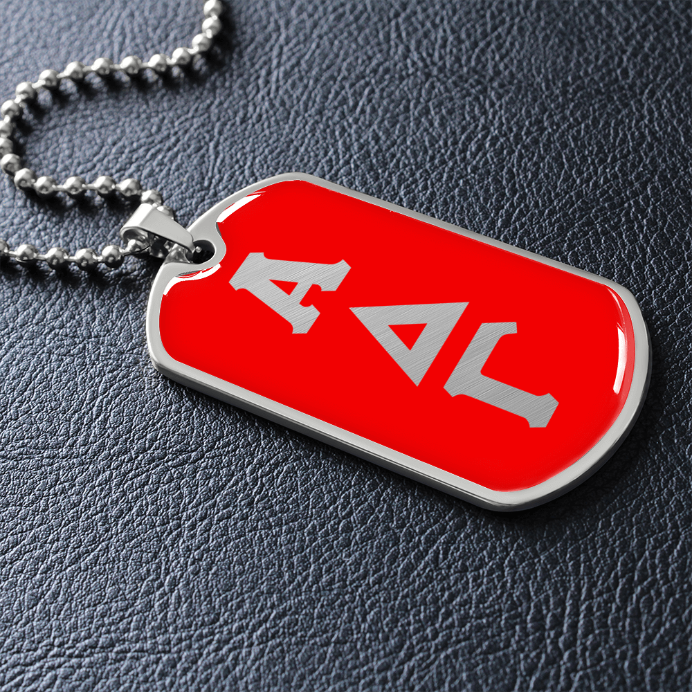 ΑΔΓ- Alpha Delta Gamma - Dog Tag Necklace