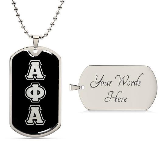ΑΦΑ- Alpha Phi Alpha - Dog Tag B