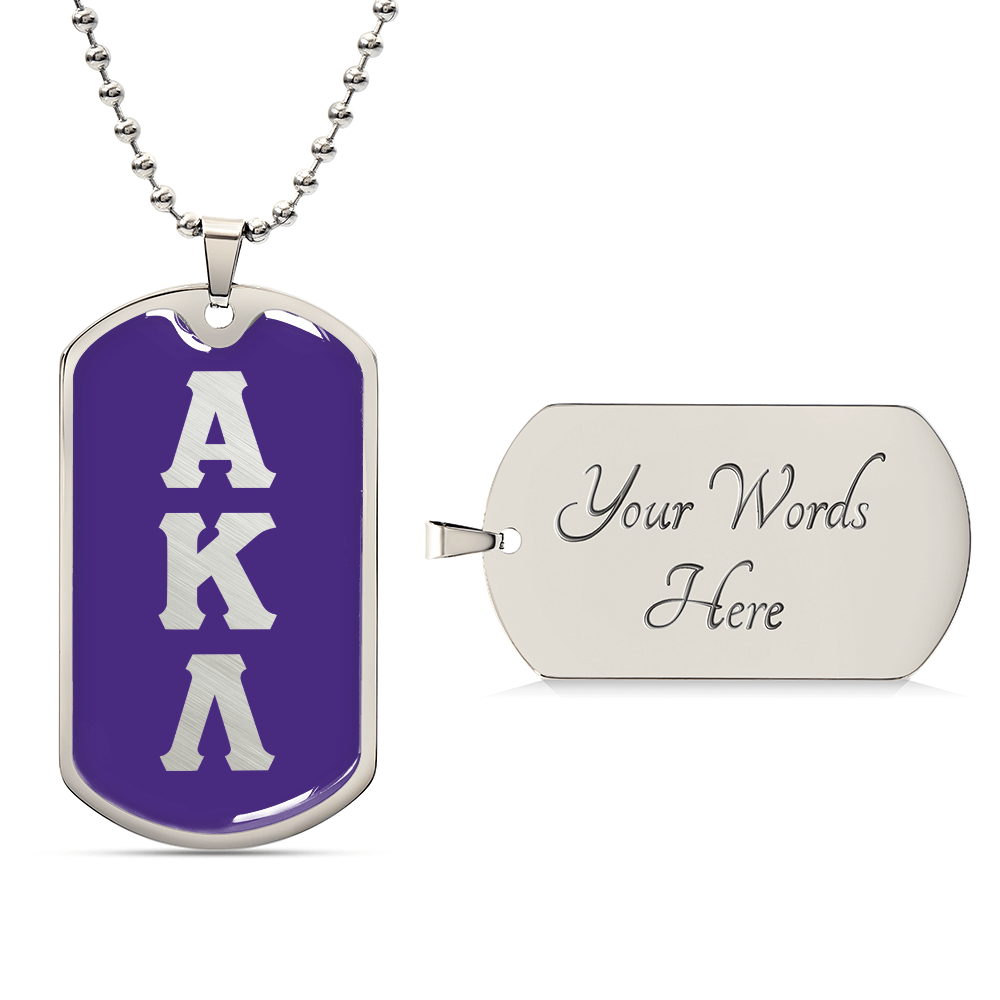 ΑΚΛ - Alpha Kappa Lambda - Dog Tag Necklace