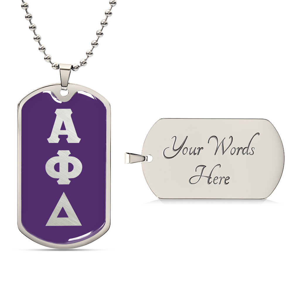 ΑΦΔ - Alpha Phi Delta - Dog Tag Necklace