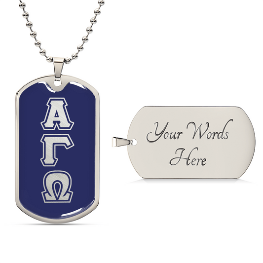 ΑΓΩ -Alpha Gamma Omega - Dog Tag B
