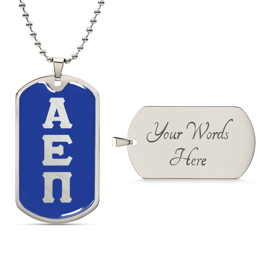 ΑΕΠ - Alpha Eta Pi - Dog Tag Necklace