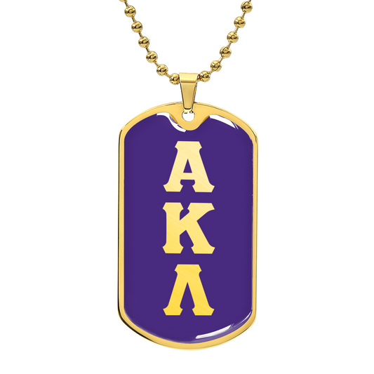 ΑΚΛ - Alpha Kappa Lambda - Dog Tag Necklace