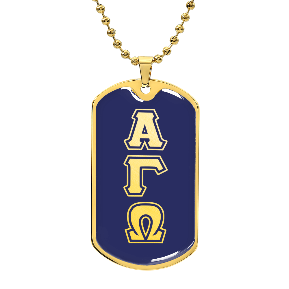 ΑΓΩ -Alpha Gamma Omega - Dog Tag B