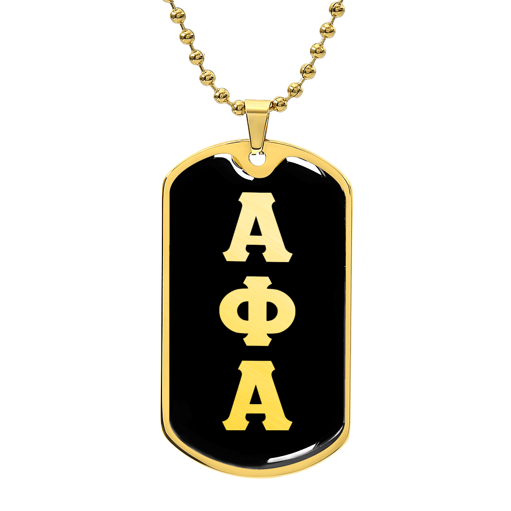 ΑΦΑ- Alpha Phi Alpha - Dog Tag Necklace