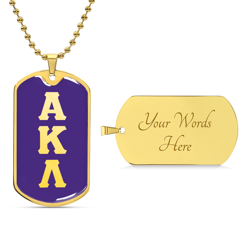 ΑΚΛ - Alpha Kappa Lambda - Dog Tag Necklace