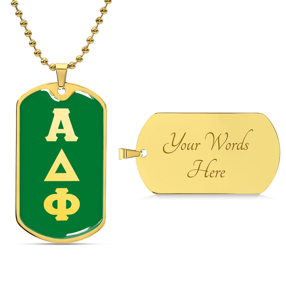 ΑΔΦ - Alpha Delta Phi - Dog Tag Necklace