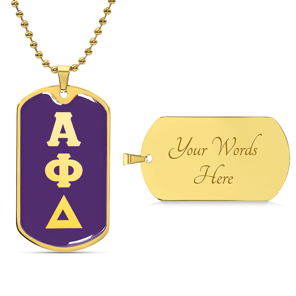 ΑΦΔ - Alpha Phi Delta - Dog Tag Necklace