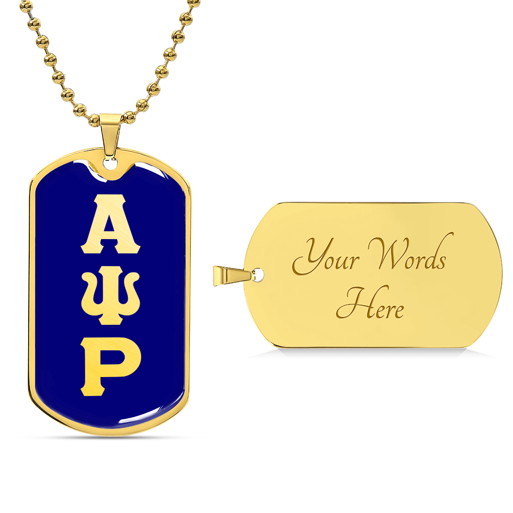 ΑΨΡ - Alpha Psi Rho - Dog Tag Necklace