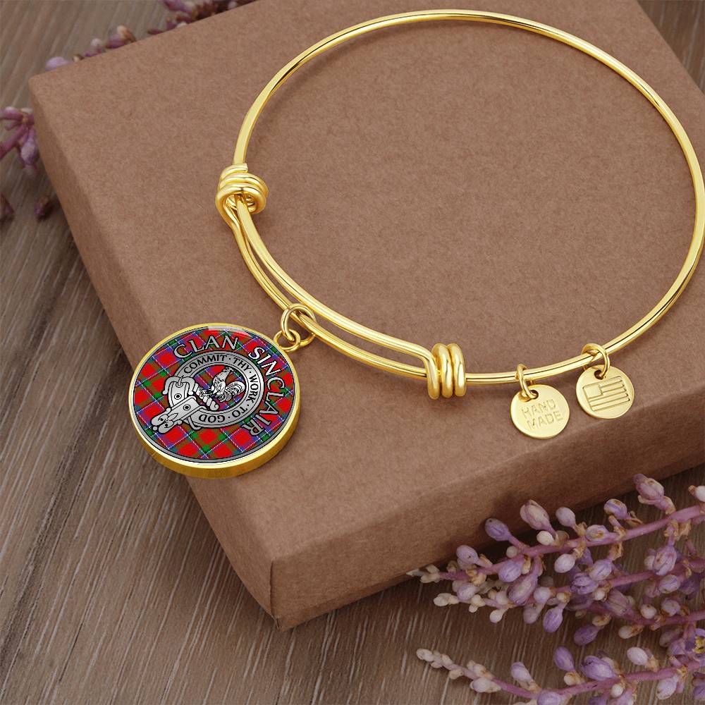 Clan Sinclair Crest & Tartan Bangle