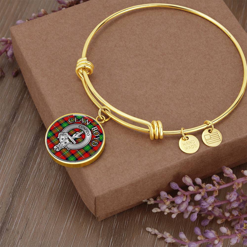 Clan Boyd Crest & Tartan Bangle