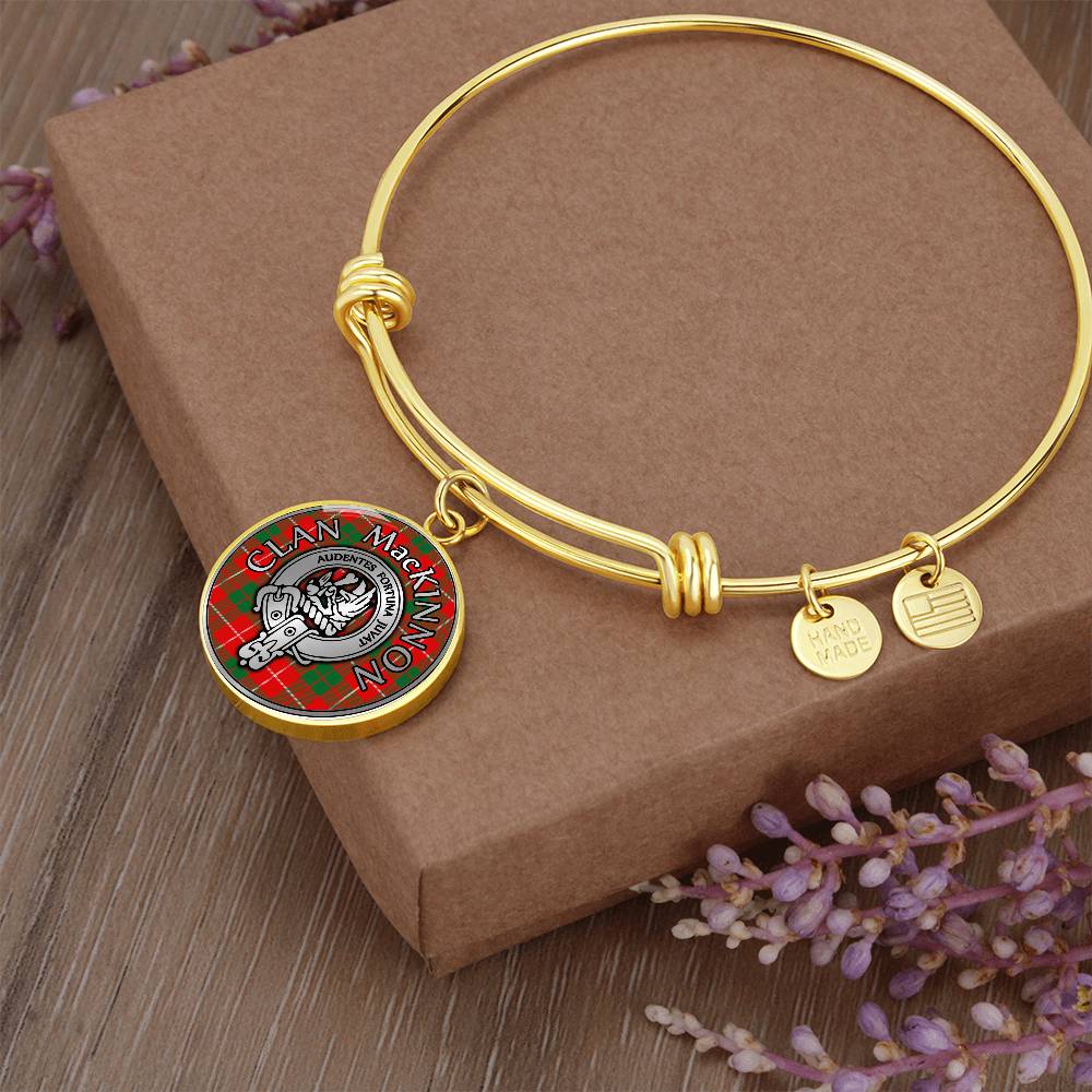 Clan MacKinnon Crest & Tartan Bangle