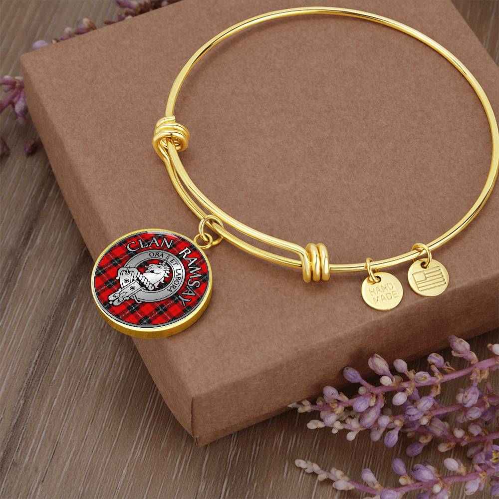 Clan Ramsay Crest & Tartan Bangle